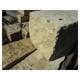 Limestone wall block, largest is ap...