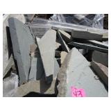 Pavers, irregular sizes, mix of Blu...