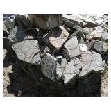 Rubble wall, wire bundle...