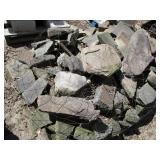 Rubble wall, wire bundle...