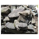 Rubble wall, wire bundle...