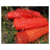 Orange plastic fencing, constructio...