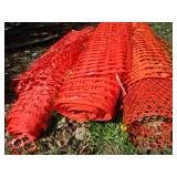 Orange plastic fencing, constructio...