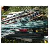 Steel fence posts, pipe & orange fe...
