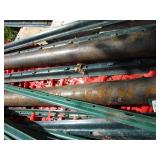 Steel fence posts, pipe & orange fe...