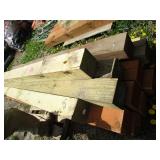 Posts, 6"x6"x8ft, cedar tone & gree...