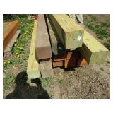 Posts, 6"x6"x8ft, cedar tone & gree...