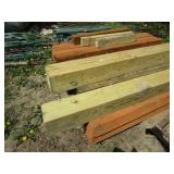 Posts, 6"x6"x8ft, cedar tone & gree...