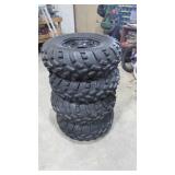 Set of (4) ATV Tires, Rims And Lug Nuts