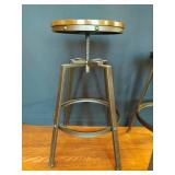 Pair of Adjustable Swivel Top Stools