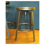 Pair of Adjustable Swivel Top Stools