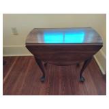 Wood folding leaf end table