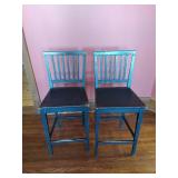 Pair of Black Barstools