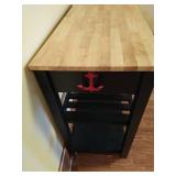 Kitchen Butcher Block Center island or  Serving Cart