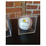 2 signed baseballs