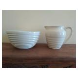 Pottery Bowl and Pitcher