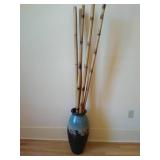 Large Planter with Bamboo