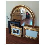 Oval Mirror with Three Frames