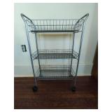 Metal Cart on Wheels