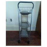 Metal Cart on Wheels