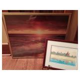 Framed Beach Artwork
