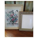 Framed Floral Print with Extra Frame