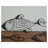 Three Metal Fish Wall art