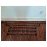 Five Curtain Rods with Two Curtains