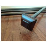 Five Curtain Rods with Two Curtains