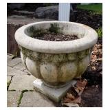 Concrete Garden Planters, pair