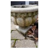 Concrete Garden Planters, pair