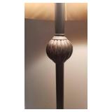 Bronze Floor Lamp with Red Berry Shade