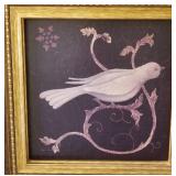 Pair of Framed Morning Dove Prints signed Regina Andreen