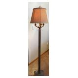 Tall Ribbed Column Floor Lamp
