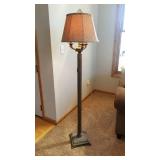 Tall Ribbed Column Floor Lamp