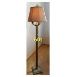 Tall Ribbed Column Floor Lamp
