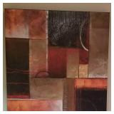 Dramatic geometric art print on canvas