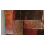 Dramatic geometric art print on canvas