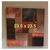 Dramatic geometric art print on canvas