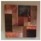 Dramatic geometric art print on canvas