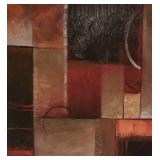 Dramatic geometric art print on canvas