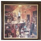 Musical cabaret framed art print