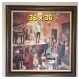 Musical cabaret framed art print