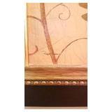 Pair of Framed Burgundy Blooming Flower Prints signed Regina Andren