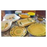 Yellow Ceramic Serving Selection ~ Italian & Vietri Pieces