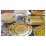 Yellow Ceramic Serving Selection ~ Italian & Vietri Pieces