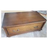 Mahogany Cocktail Table with Doublesided Pullout Drawer