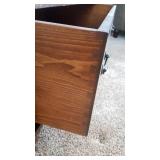 Mahogany Cocktail Table with Doublesided Pullout Drawer