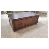 Mahogany Cocktail Table with Doublesided Pullout Drawer