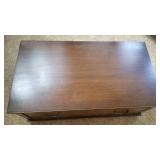 Mahogany Cocktail Table with Doublesided Pullout Drawer